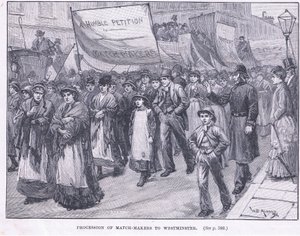 Procissão dos fabricantes de fósforos para Westminster 1871 AD