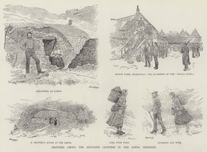 Esboços entre os Crofters Revoltados no Lewis, Hebrides de William Douglas Almond