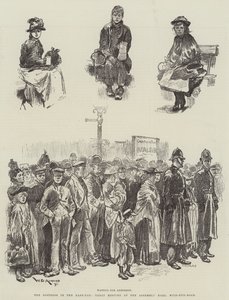 A aflição no East-End, grande reunião no Assembly Hall, Mile-End-Road de William Douglas Almond