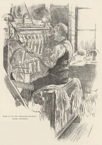 Trabalhar em um Old Handloom Stocking-Frame, Leicester de William Douglas Almond