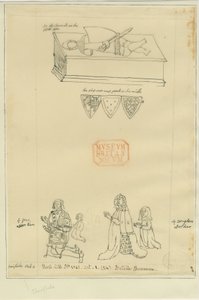 Tamworth Church - Túmulo: traçado em tinta, nd [?17th cent] (desenho)