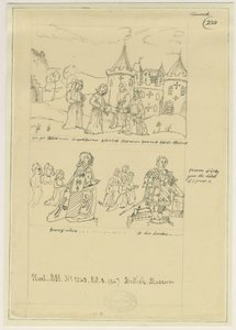 Tamworth Church - Janela de Vidro: traçado em tinta, nd [?17th cent] (desenho)