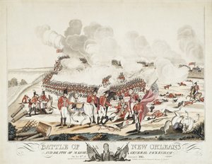 Batalha de Nova Orleans e morte do Major General Packenham de William Edward (after) West