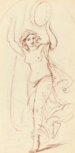 Mulher dançando com um pandeiro de William Edward Frost
