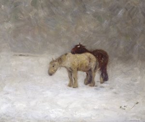 Tempestade de neve, c.1891 (óleo sobre tela)