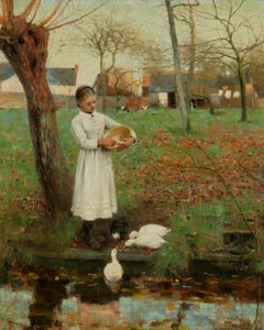 Alimentar os patos de William Edward Stott