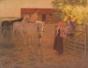 O Portão Velho, c.1896 (óleo sobre tela) de William Edward Stott