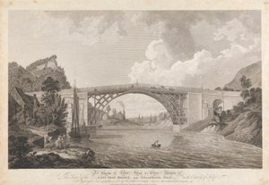Vista da Ponte de Ferro Fundido perto de Coalbrookdale