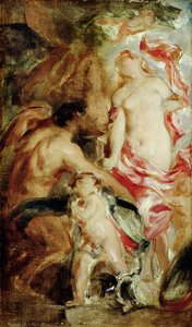 Estudo alegórico, um esboço (óleo sobre tela) de William Etty