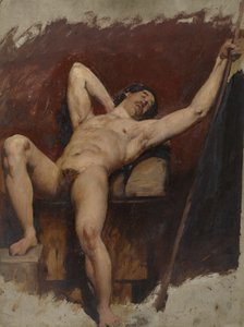 Nu masculino reclinado, joelho direito levantado, 1815-45