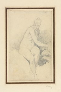 Nude assentado. de William Etty