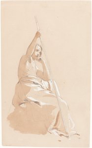Jovens sentados com um cajado de William Etty