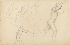 Estudos de homens correndo de William Etty