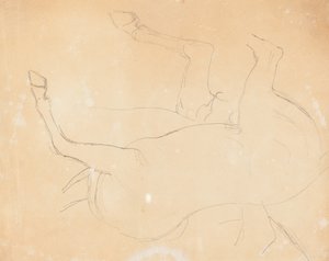 Estudo de um Cavalo [verso] de William Etty