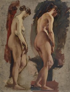 Dois nus femininos em pé, virados para a direita, 1815-45