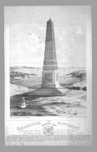 O monumento de Yarborough, Bembridge Down, final do século XIX.