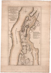 Um Mapa Topográfico da Parte Norte da Ilha de Nova Iorque por Sauthier de William Faden