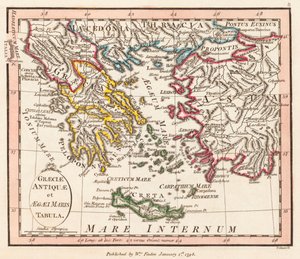 Grécia Antiga. Mar Egeu. Ásia Menor. Mapa.