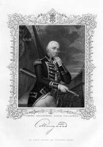 Cuthbert Collingwood, 1º Barão Collingwood, almirante britânico da Marinha Real, século XIX.