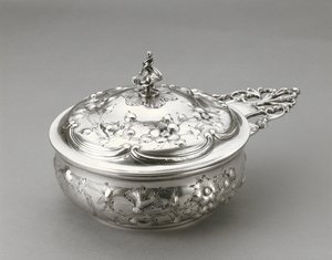 Porringer com tampa, c. 1856 (prata) de William Forbes
