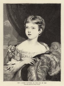 HM Queen Victoria com a idade de dez de William Fowler