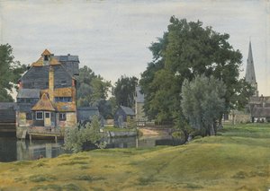 Moinho de Houghton, perto de St Ives, Huntingdonshire, 1889