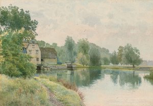 Moinho de Houghton no rio Ouse, 1914