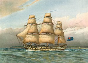 Navio de batalha cerca de 1760