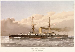 Navio de guerra HMS "Royal Sovereign de William Frederick Mitchell