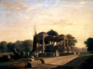 Templo antigo em Hulwud, 1826.