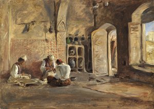 Interior, Argel (óleo sobre papel sobre tela)