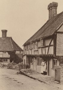 Em Byworth, perto de Petworth, Sussex (fotografia a preto e branco) de William Galsworthy Davie