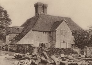 Em Easebourne, perto de Midhurst, West Sussex (fotografia a preto e branco) de William Galsworthy Davie