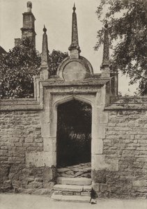 Porta, Paynis Almshouses, Oundle (foto a p/b)