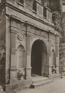 Porta, Porta do portão, Kenilworth (foto a p/b)