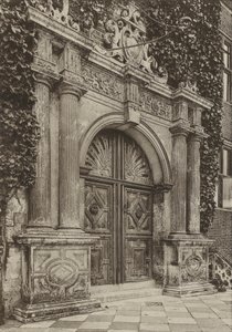 Doorway, The North Doorway, Hatfield House, Herts (foto a p/b) de William Galsworthy Davie