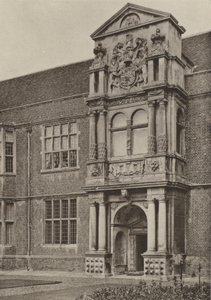 Porta, Ala Norte, Cobham Hall, Kent (foto a p/b)
