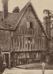 No adro da igreja, Penshurst, Kent (fotografia a preto e branco) de William Galsworthy Davie