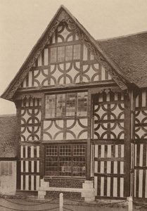 "The Middle House", Mayfield, Sussex, datado de 1575 (fotografia a preto e branco) de William Galsworthy Davie