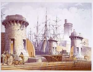 Sailors Dockside, de &39;Modern Liverpool Illustrated&39;, gravado por William Gavin Herdman e James Orr Marples, com descrições de A. Pickering, publicado em 1864