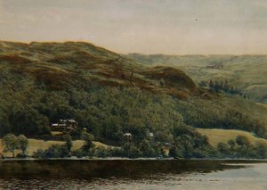 Vista de Brantwood, p.1881 (aquarela, lápis e tinta)
