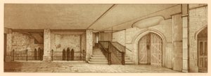 Área sob Chamberlains Court, Guildhall, cidade de Londres, 1886.