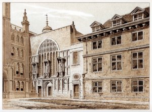 Frente oeste da capela de Guildhall, cidade de Londres, 1886