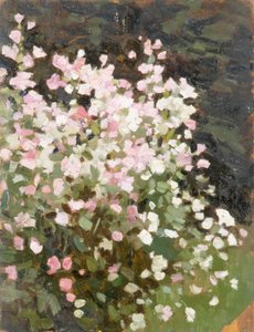 Flores cor-de-rosa, c.1930 (óleo sobre tela)