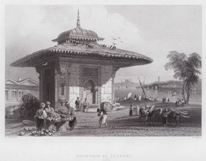 Fonte em Scutari (gravura) de William H. Bartlett