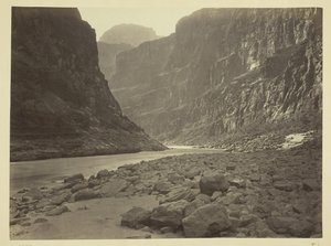 Rio Colorado, foz de Kanab Wash, olhando para o oeste, 1872.