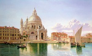 Uma Vista de Santa Maria Della Salute, Veneza (óleo sobre tela) de William H. Burnett
