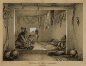Interior de uma habitação Hopi