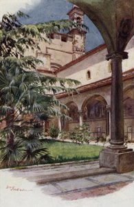 Chiostro Di S Marco, Florença (cor litho) de William H. Parkinson