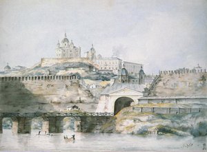 Vista da cidade de Smolensk, 1787 de William Hadfield